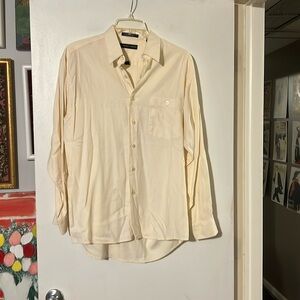 Geoffrey Beene mens cream long sleeved shirt